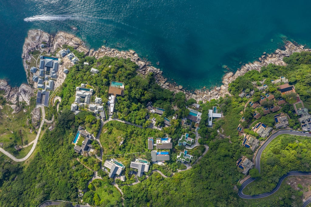 villa solaris aerial view of cape amarin estate and surrounding area