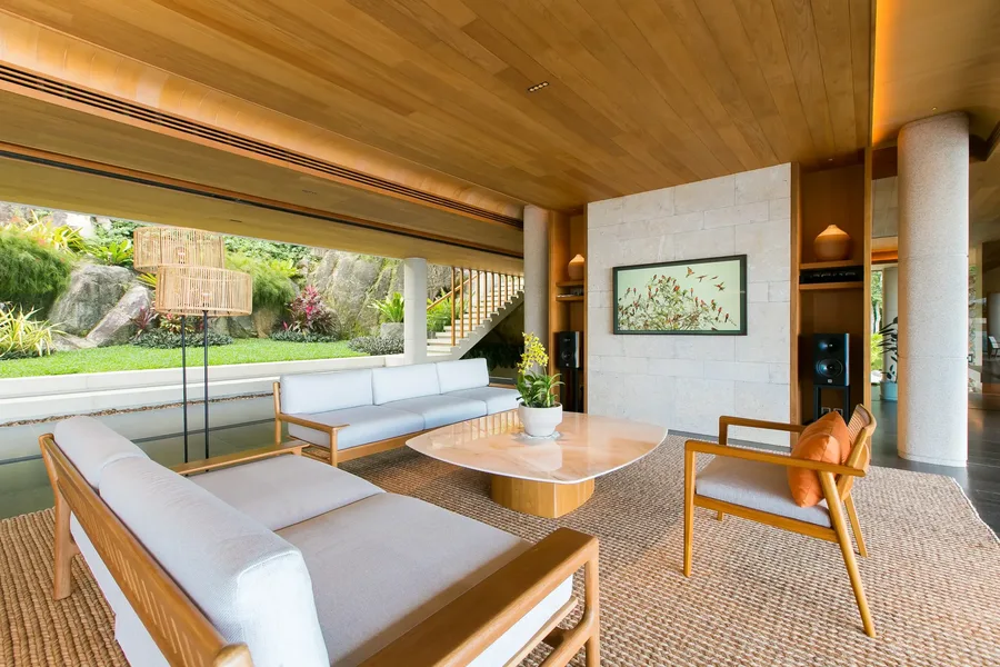 Living room sofas and coffee table