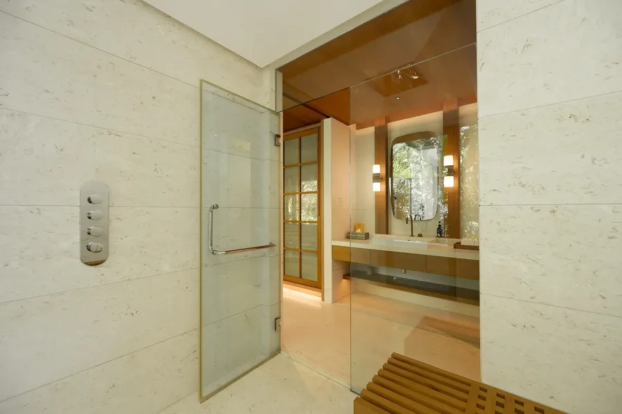 Spa room bathroom and rain shower