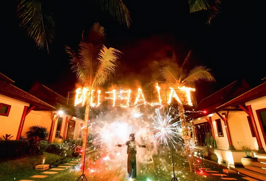 Talaefun Fireworks Celebration on the Lawn at Villa Talaefun, Kamala, Phuket